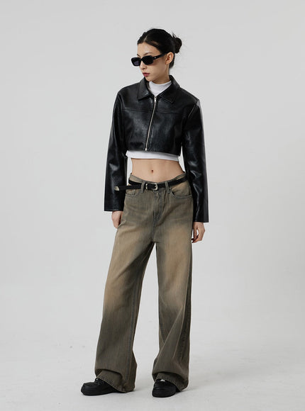 Vintage Wash Baggy Jeans CF307