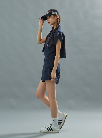 Linen Crop Shirt CU22