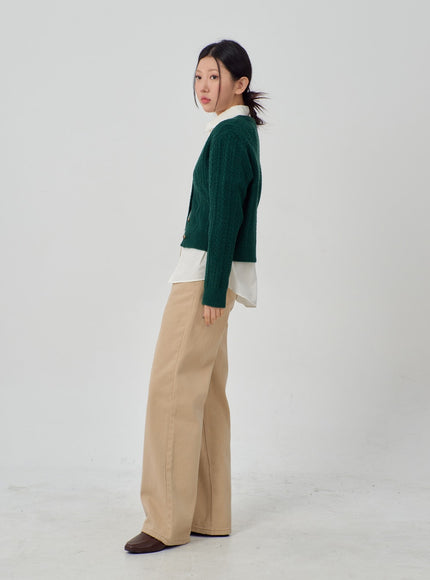 Cropped Knit Cardigan IM315