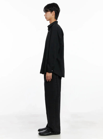 Men's Vintage Black Jeans IO517