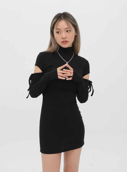 Slim Cut-Out Mini Dress C2001