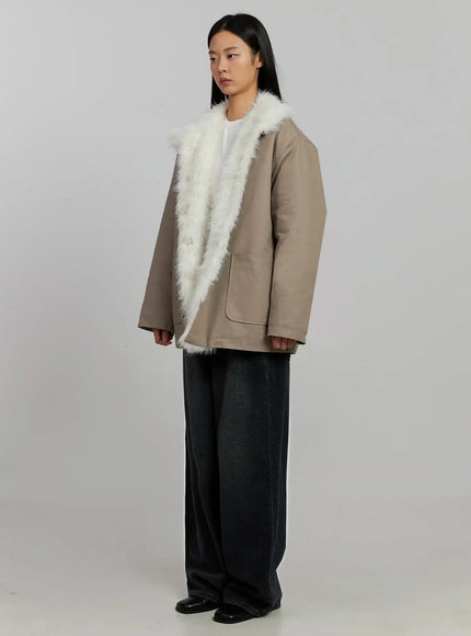 Faux Fur Trim Hunter Jacket IJ502