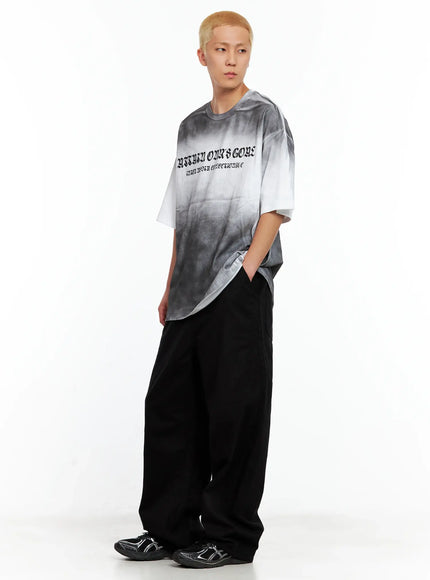 Men's Gradient Graphic Oversized Tee IL511