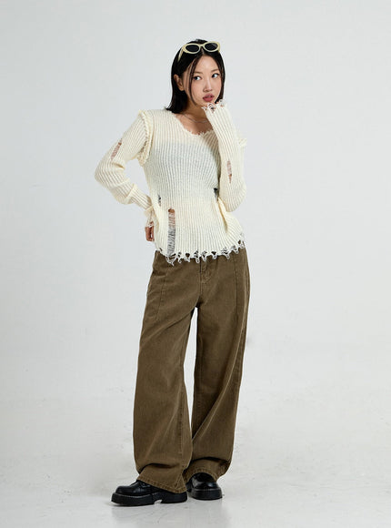 Wide Leg Cotton Pants Unisex CO13