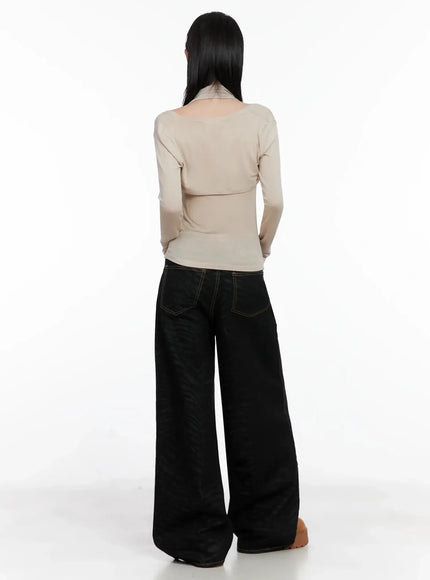 Cowl Neck Top Bolero Set IS508