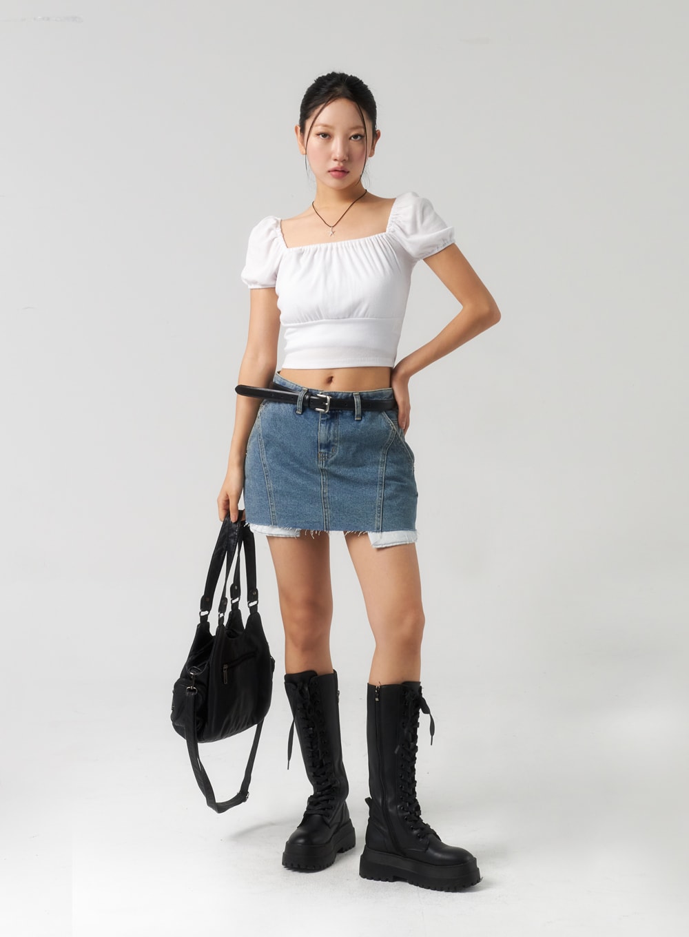 ripped-hem-denim-mini-skirt-cu326