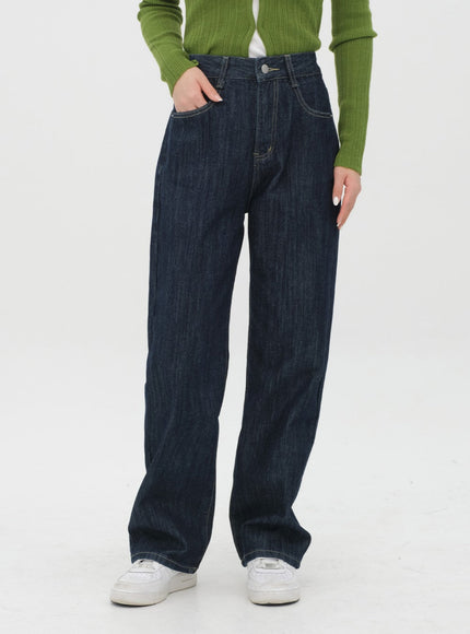 Wide Leg Dark Wash Jeans F3