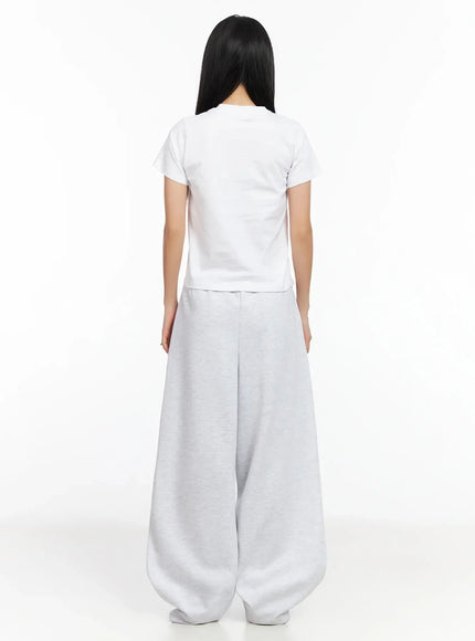 Polka Dot Graphic Crop Top IA507