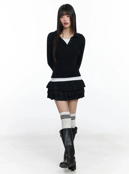 polka-dot-ruffle-mini-skirt-if505