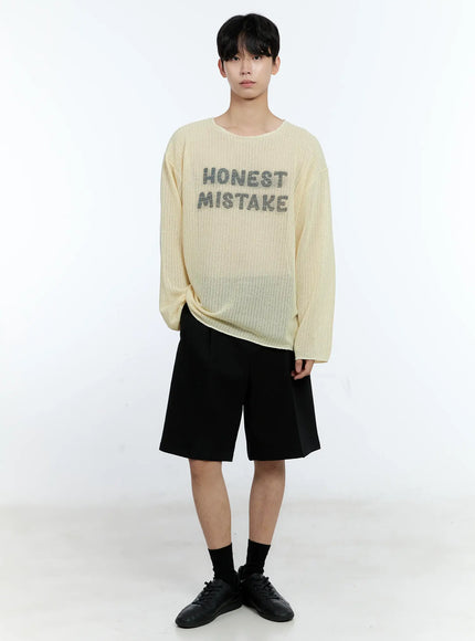 Men's Mesh Long Sleeve Graphic Top IG501