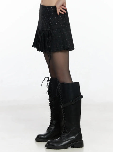 polka-dot-pleated-mini-skirt-if505