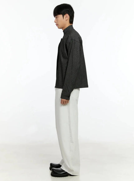 mens-striped-denim-band-collar-jacket-in525