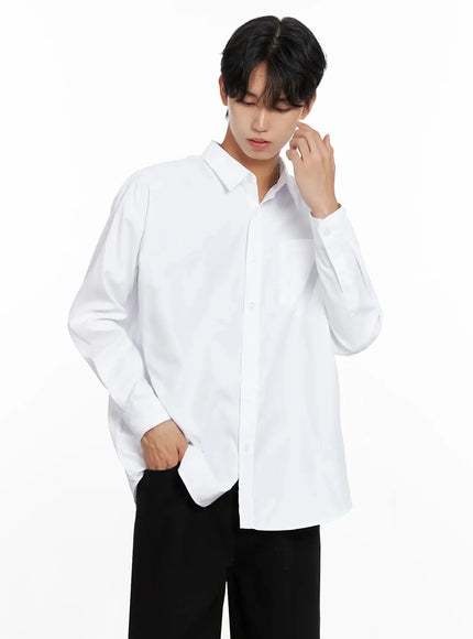Men's Essential Button-Up Shirt IO517