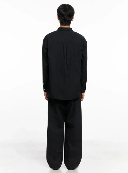 Men's Vintage Black Jeans IO516