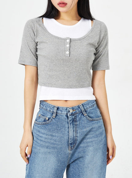 Mid-Wash Bootcut Jeans CM323