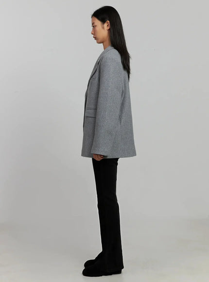 Classic Oversized Wool Jacket IJ505