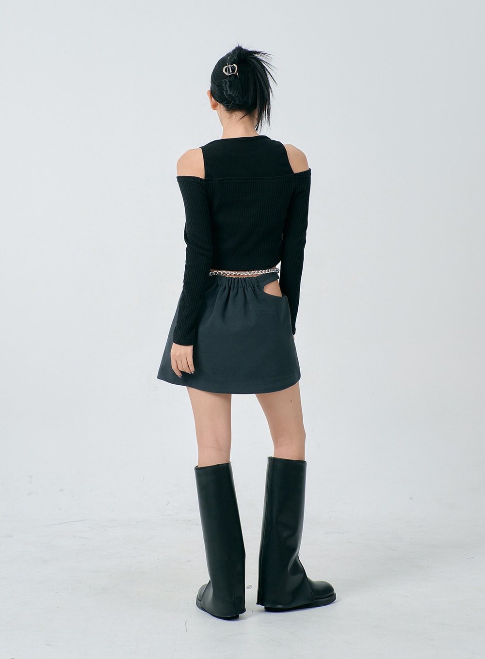 Cut Out Side Mini Skirt BD23