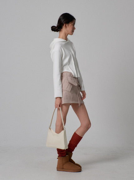 Stitch Cropped Hoodie IJ313