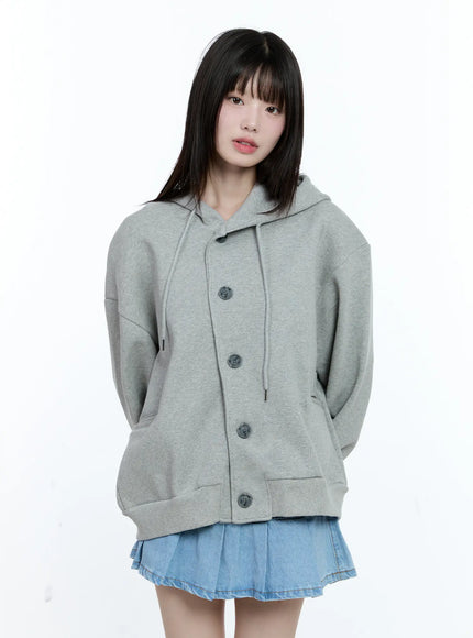 Oversized Buttoned Hoodie CG511