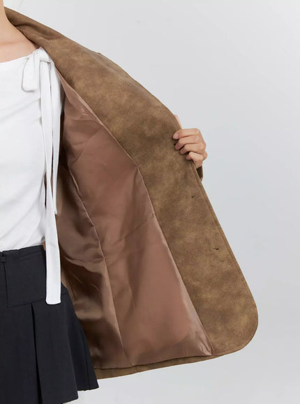 Matte Faux-Leather Jacket IS516