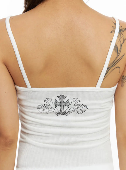 cross-graphic-lace-trim-cami-tank-iy504