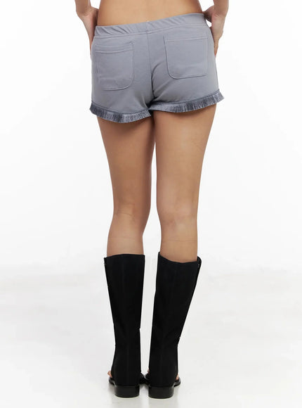 Fringe Trim Shorts IY501