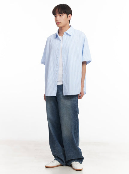 mens-short-sleeve-buttoned-striped-shirt-ia521