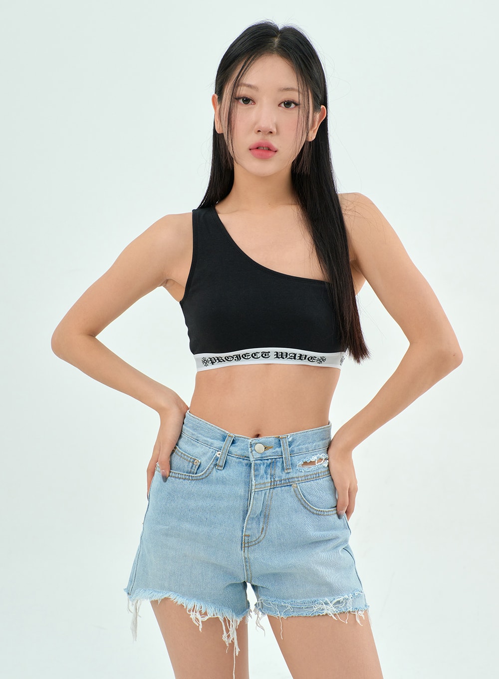 Ripped Denim Shorts BY303