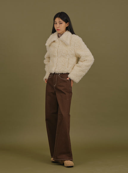 Faux Fur Cropped Jacket J6