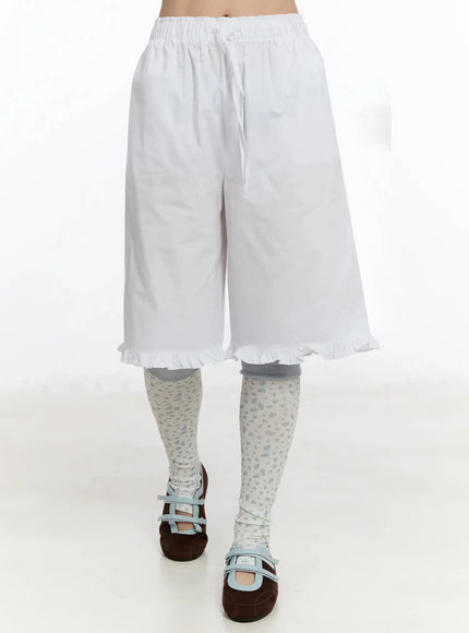 Frilled Cotton Shorts IM509