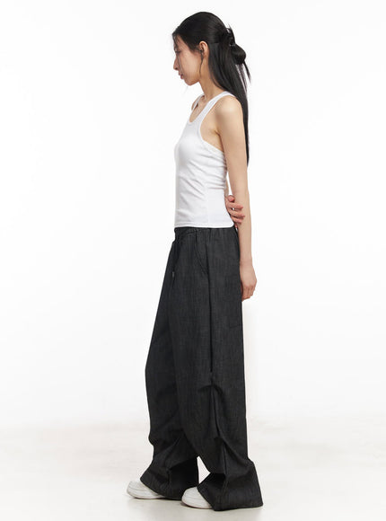 pintuck-denim-sweatpants-iy529