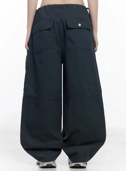 Wide Leg Cargo Pants IJ528