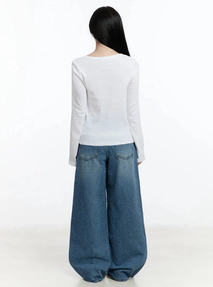 Classic Round Neck Long Sleeve Top IM519