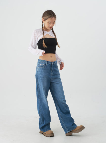 Wide Leg Denim Pants CJ13