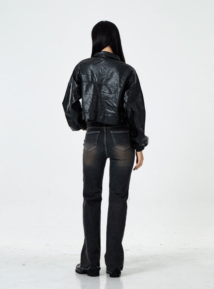 Basic Washed Bootcut Jeans CS07