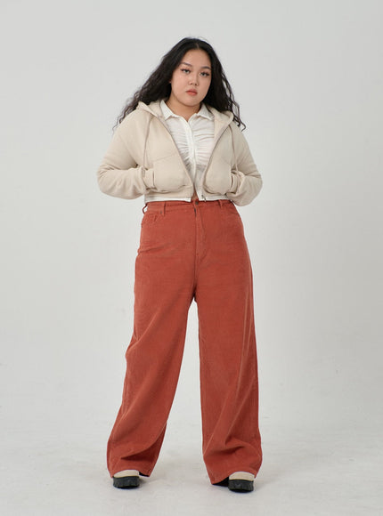 Plus Ruffle Bust Button Cropped Top ID20