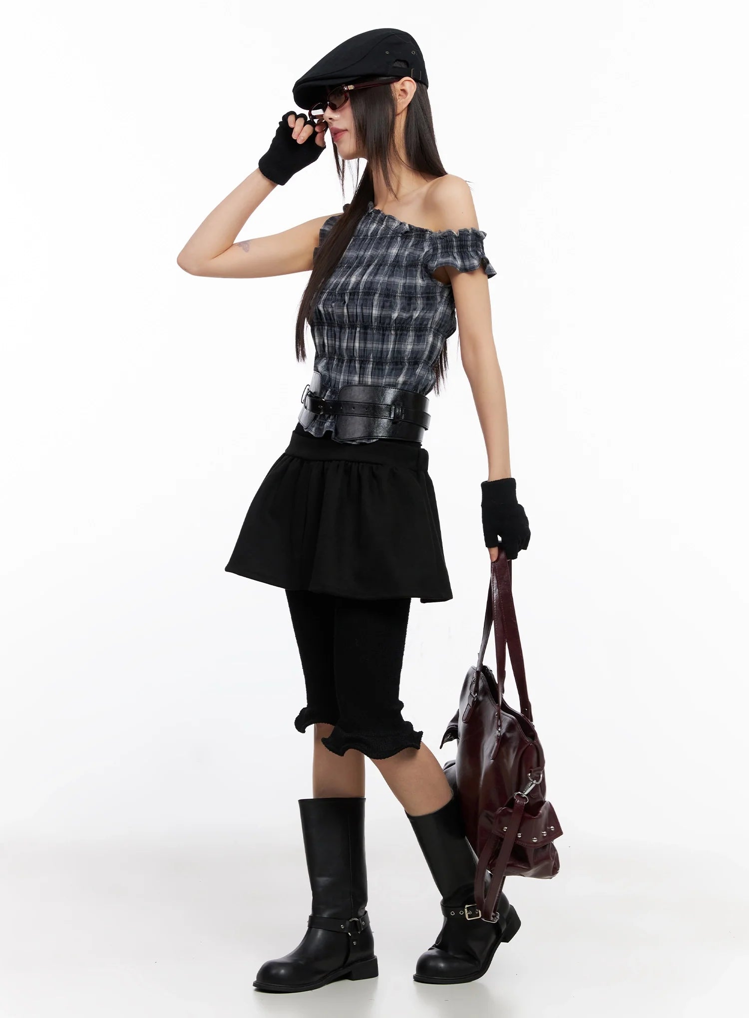 plaid-off-shoulder-top-in503