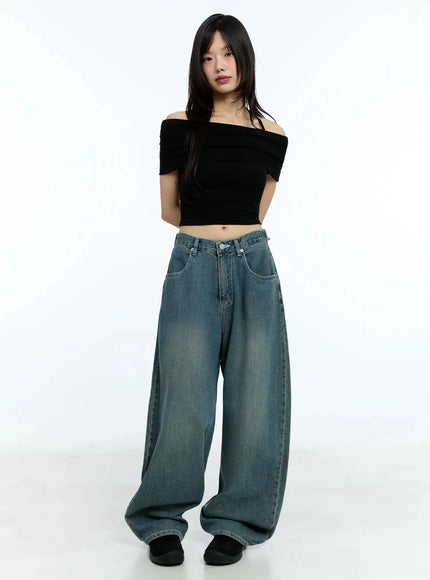 shirred-off-shoulder-short-sleeve-tee-iu525