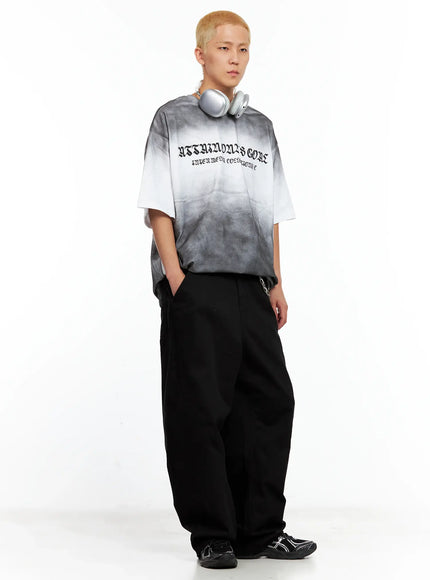 Men's Gradient Graphic Oversized Tee IL511