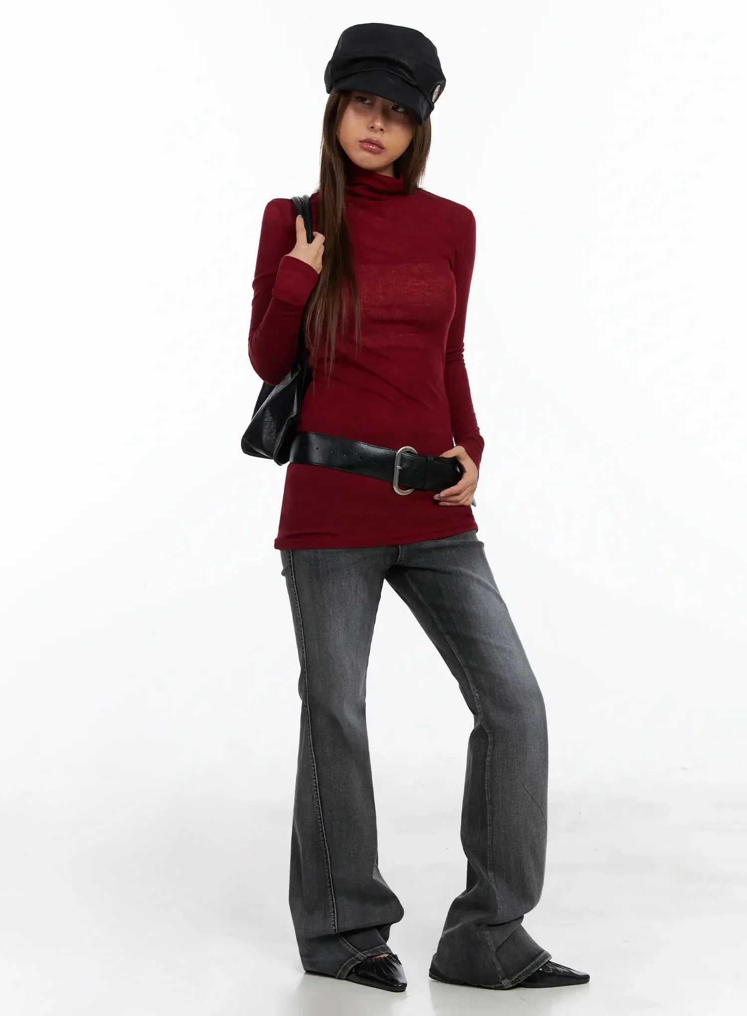 slim-fit-thumbhole-turtleneck-top-id503