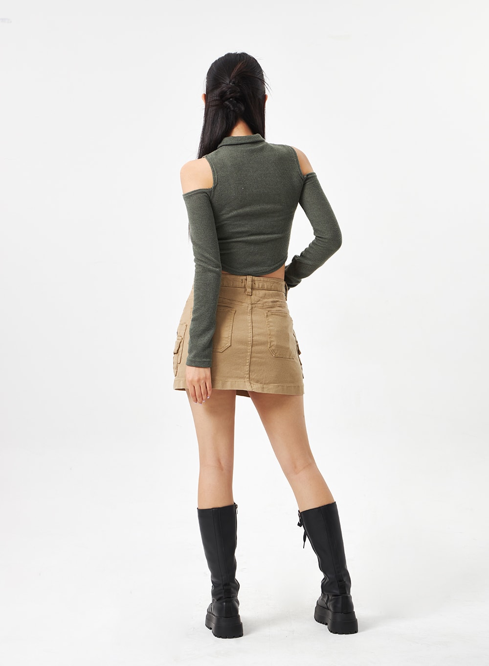 Mid-Rise Cargo Mini Skirt CA313
