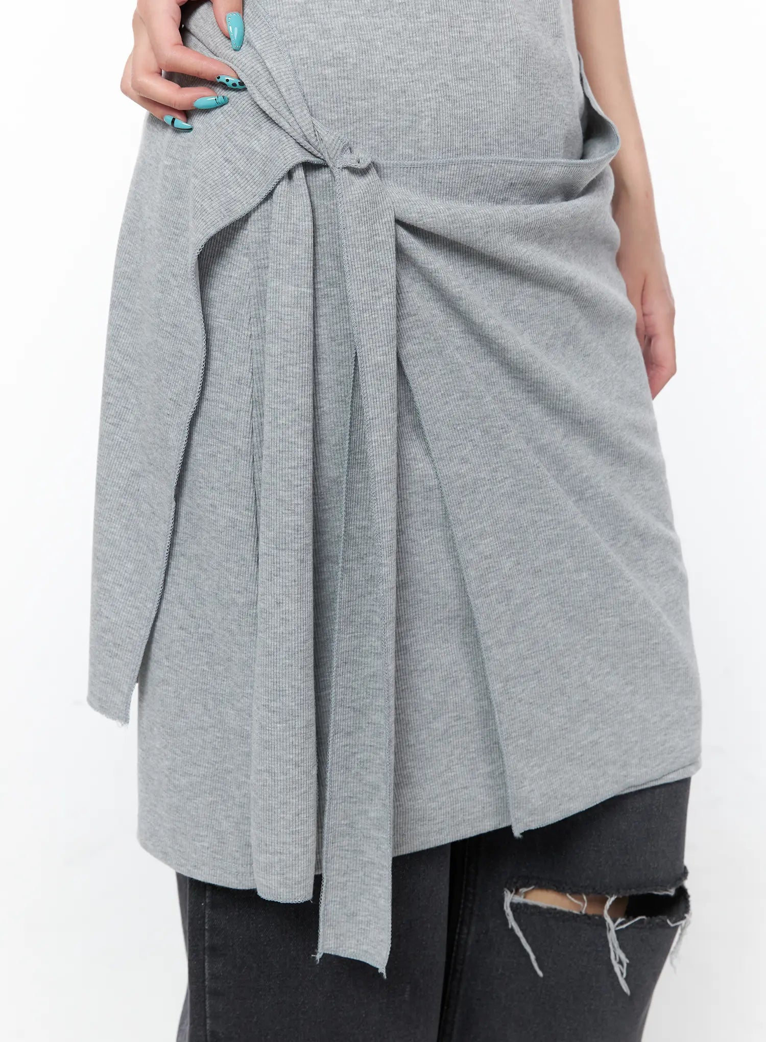 casual-sleeveless-wrap-midi-dress-set-cy529