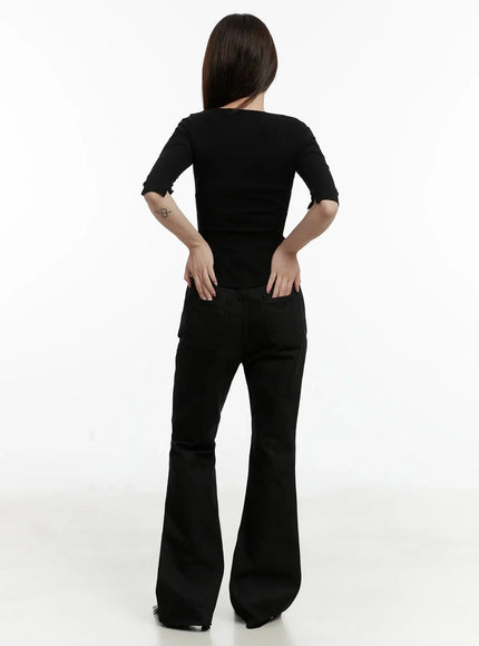 half-sleeve-square-neck-ribbed-top-ij516