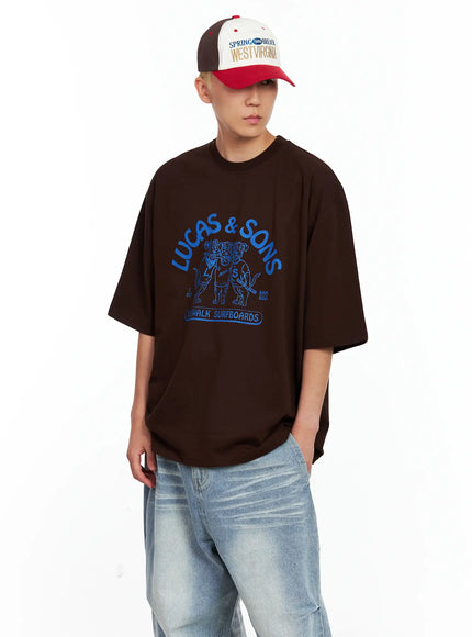 Men's Lucas Graphic Oversized Tee IL514