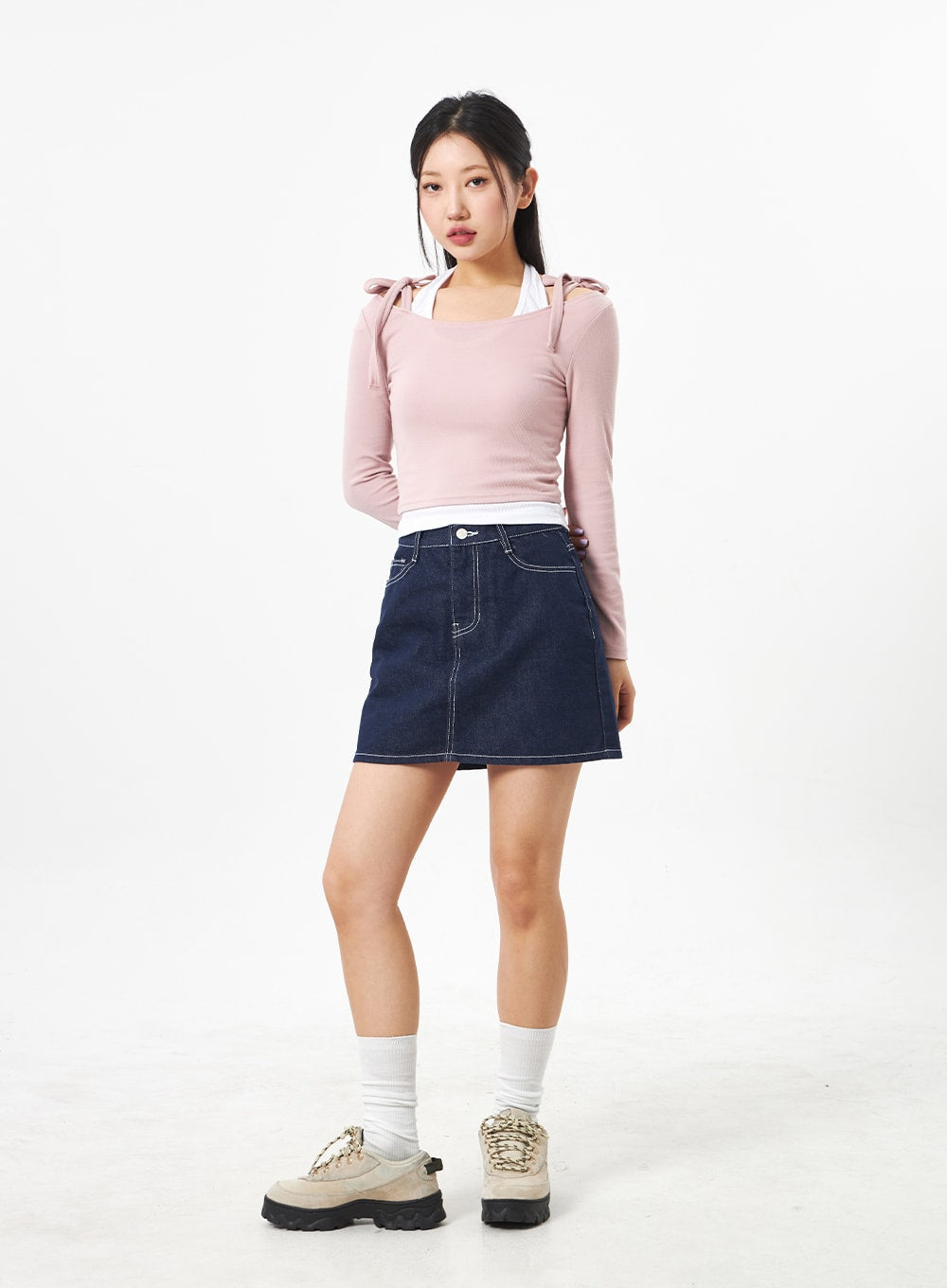 Ribbon Cropped Top CA306