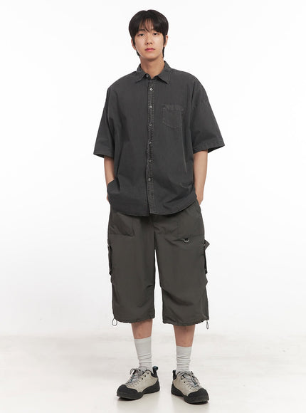 Men's Nylon Pocketed Wide-Fit Shorts IA510