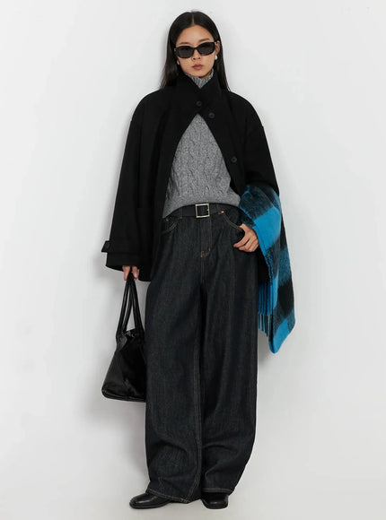 Cable Knit Turtleneck Sweater IJ502