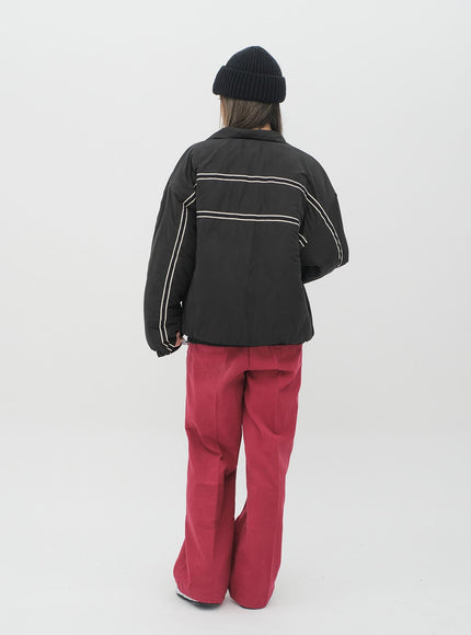 Puffer Jacket with Line Detail