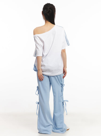 angel-stud-one-shoulder-stripe-t-shirt-iy502