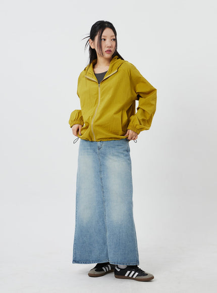 Denim Maxi Skirt CF324